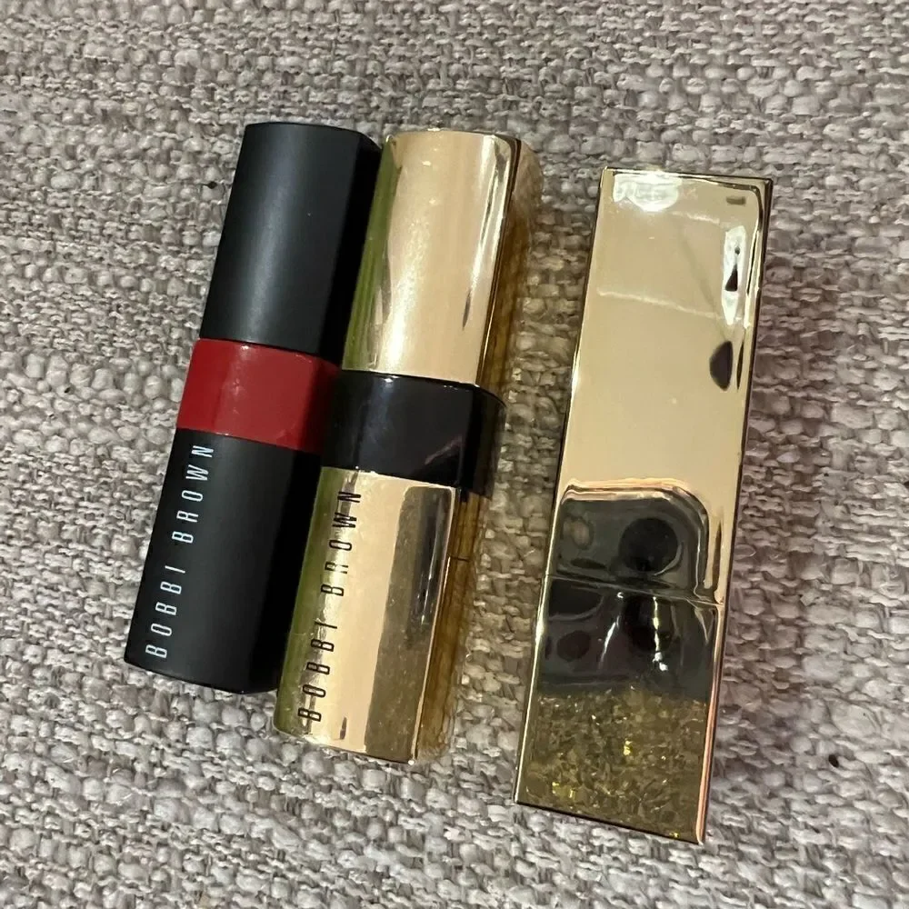 Bobbi Brown and Estée Lauder lipstick bundle full size